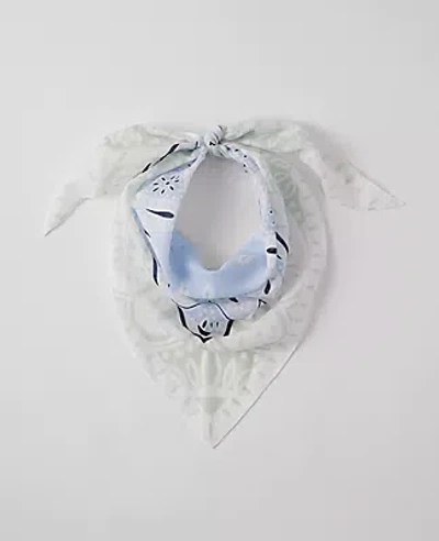 Ann Taylor Paisley Triangle Scarf In Winter White