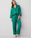 Ann Taylor Pajama Pant Set In Festive Holly