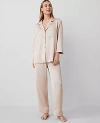 Ann Taylor Pajama Pant Set In Neutral Pink