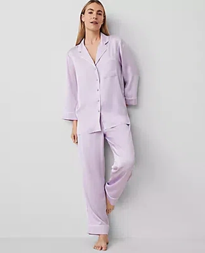 Ann Taylor Pajama Pant Set In Pale Lavender