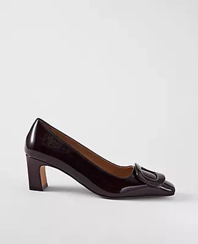 Ann Taylor Patent Buckle Pump In Brown