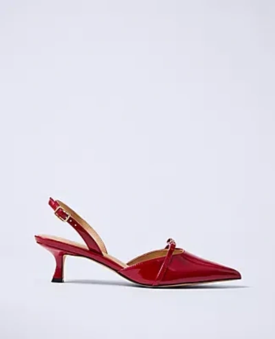 Ann Taylor Patent Leather Slingback Pump