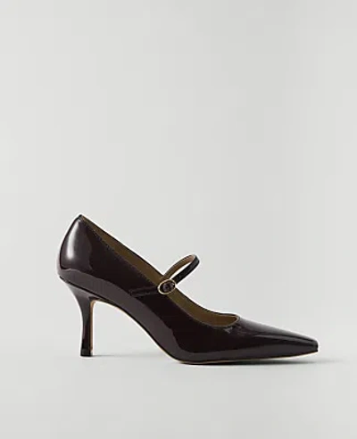 Ann Taylor Patent Mary Jane Pump In Oxblood