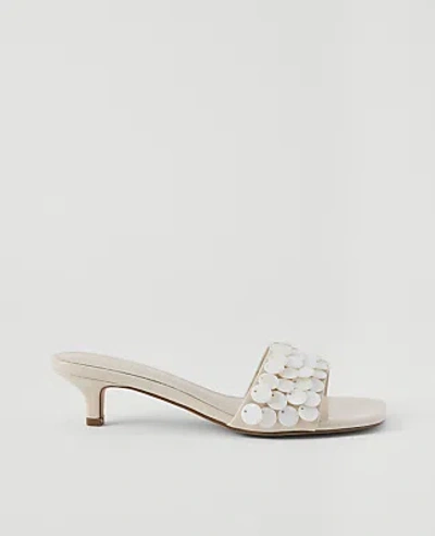 Ann Taylor Patent Paillette Kitten Heel Sandal In Multi