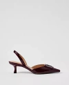 Ann Taylor Patent Pointy Toe Slingback Pumps In Burgundy