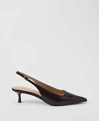 Ann Taylor Patent Slingback Pump In Brown