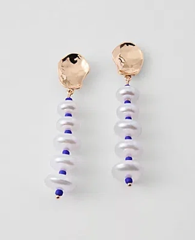 Ann Taylor Pearl Drop Earrings In Gold
