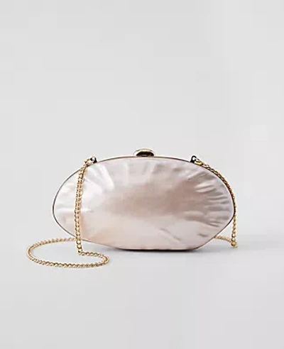 Ann Taylor Pearlized Crossbody Bag In White