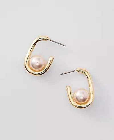 Ann Taylor Pearlized Drop Earrings In Gold