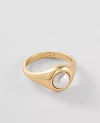 Ann Taylor Pearlized Metal Ring In Gold