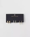 Ann Taylor Pearlized Mini Hoop Earring Set In Ivory