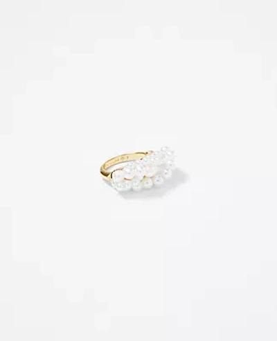 Ann Taylor Pearlized Ring In Ivory