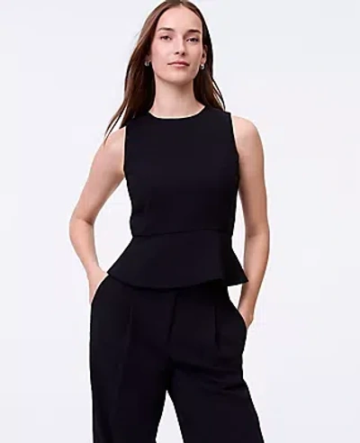 Ann Taylor Peplum Top In Black