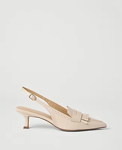 Ann Taylor Perforated Kiltie Slingback Pump In Multi
