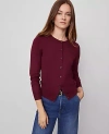 Ann Taylor Petite Ann Cardigan In Burgundy