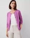 Ann Taylor Petite Ann Cardigan In Orchid Glow