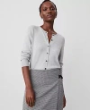 Ann Taylor Petite Ann Cardigan In Pebble Grey Heather