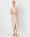 Ann Taylor Petite At Weekend V-neck Sheath Dress In Baguette