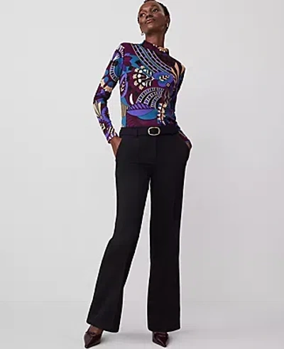 Ann Taylor Petite Belted Boot Pant In Black