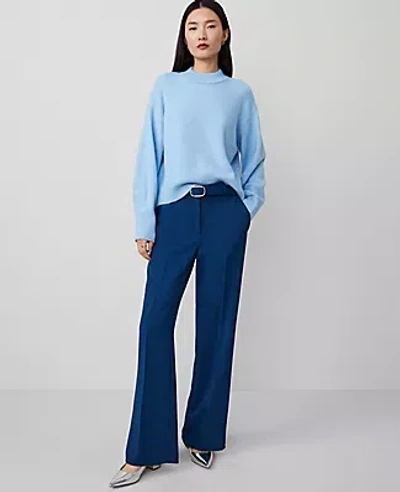 Ann Taylor Petite Belted Boot Pant In Sea Storm