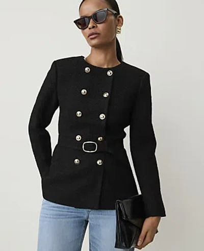 Ann Taylor Petite Belted Jacket In Black