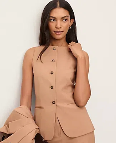 Ann Taylor Petite Boatneck Vest In Multi