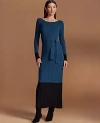 Ann Taylor Petite Color Block Ribbed Sweater Dress In Multi