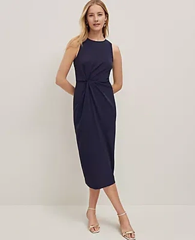 Ann Taylor Petite Crepe Twist Sheath Dress