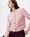 Ann Taylor Petite Crew Neck Jacket In Pink