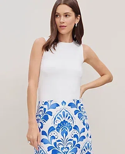 Ann Taylor Crew Neck Shell Top In White