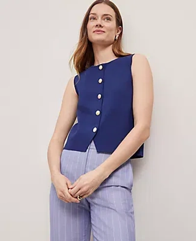 Ann Taylor Petite Crew Neck Sweater Vest