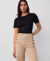 Ann Taylor Petite Crew Neck Tee In Black