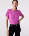 Ann Taylor Petite Crew Neck Tee In Purple