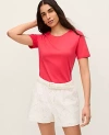 Ann Taylor Petite Crew Neck Tee In Red