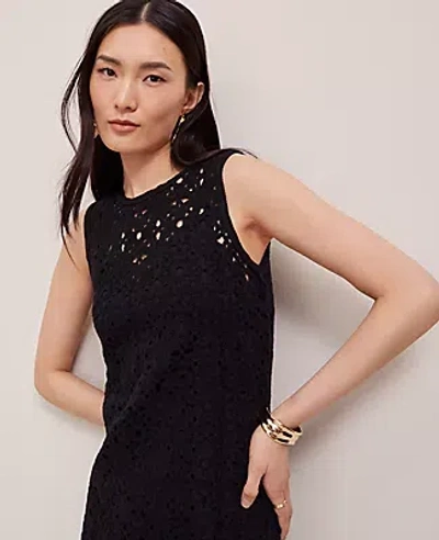 Ann Taylor Petite Crochet Midi Sweater Dress