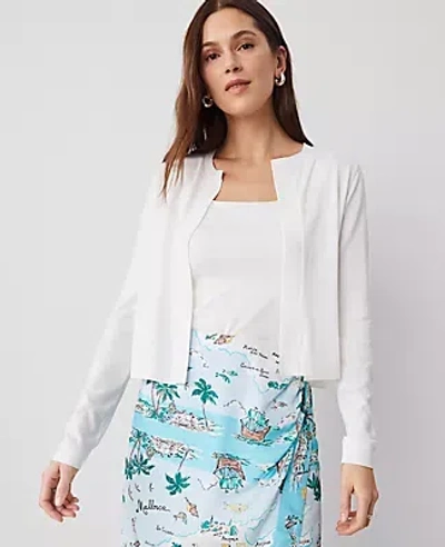 Ann Taylor Petite Cropped Open Cardigan