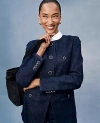Ann Taylor Petite Denim Split Hem Jacket In Blue
