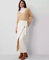 Ann Taylor Petite Weekend Collection Denim Wrap Maxi Skirt In Ivory