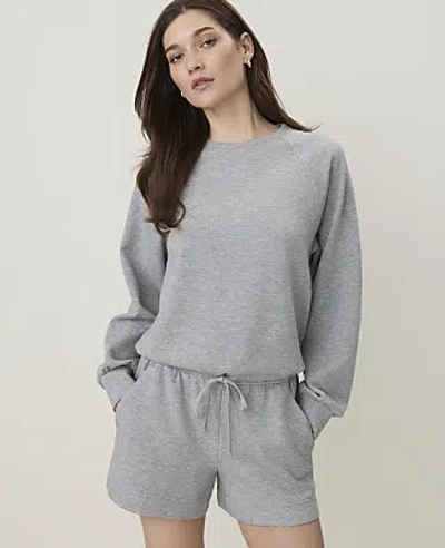 Ann Taylor Petite Drawstring Crew Neck Sweatshirt