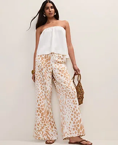 Ann Taylor Petite Easy Wide-leg Pant In Brown
