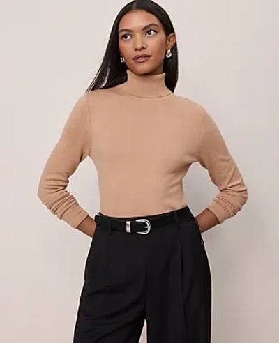 Ann Taylor Petite Essential Turtleneck Sweater In Brown