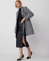 Ann Taylor Petite Faux Leather Slit Midi Pencil Skirt In Black