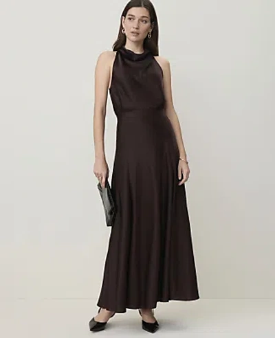 Ann Taylor Petite Flare Maxi Skirt In French Mocha