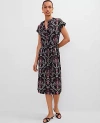 Ann Taylor Petite Floral Knit  Belted Shirtdress