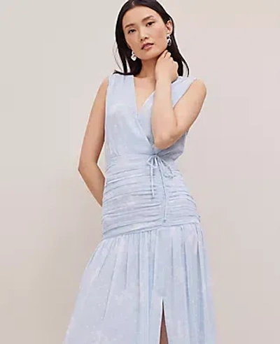 Ann Taylor Petite Floral Ruched Tie Dress