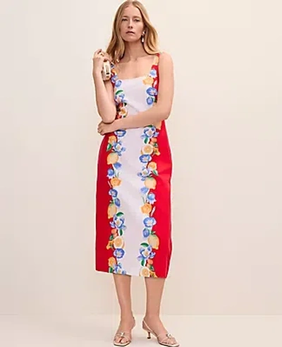 Ann Taylor Petite Floral Sheath Dress In Multi
