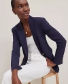 Ann Taylor Petite Fluid Crepe Fitted Long Blazer