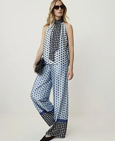 Ann Taylor Petite Geo Print Easy Palazzo Pant In Night Sky