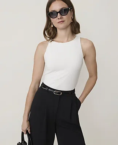 Ann Taylor Petite Hardware Embellished Tank Top In Winter White