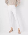 Ann Taylor Petite High Rise Boot Crop Jeans In White In White